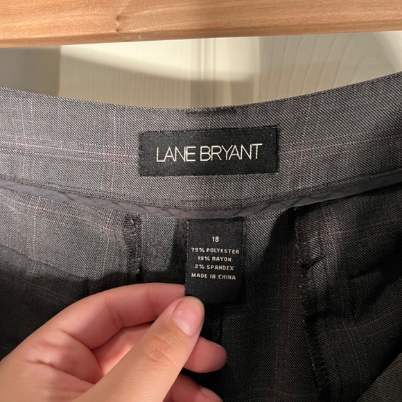 Lane Bryant Gray Plaid Trousers Size 18 - Picture 2 of 2
